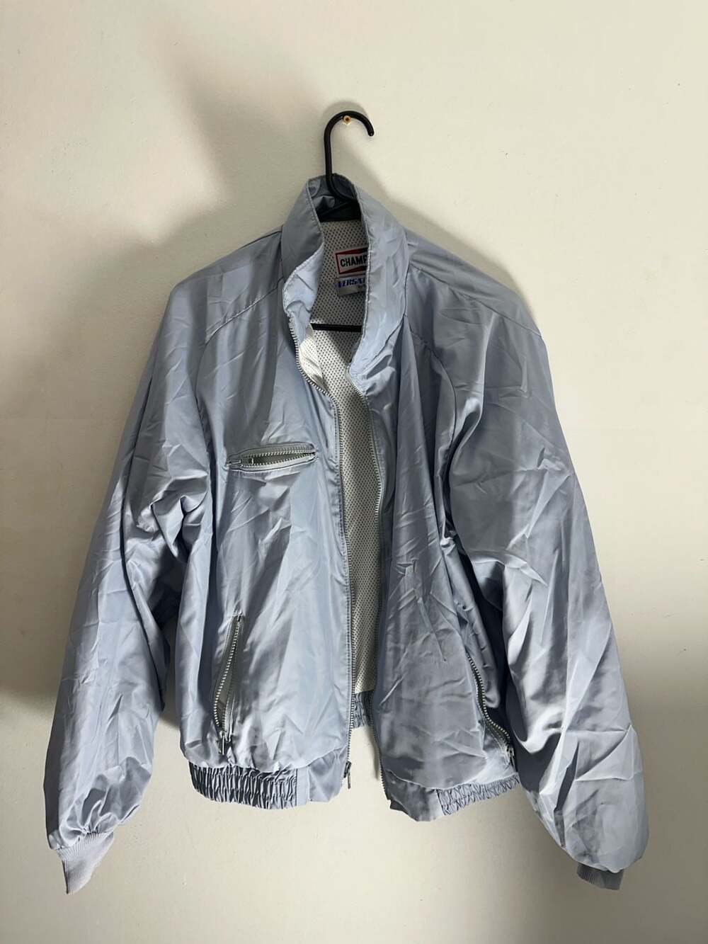 Vintage Champion Versatech Windbreaker Jacket XL Made in USA Light Blue